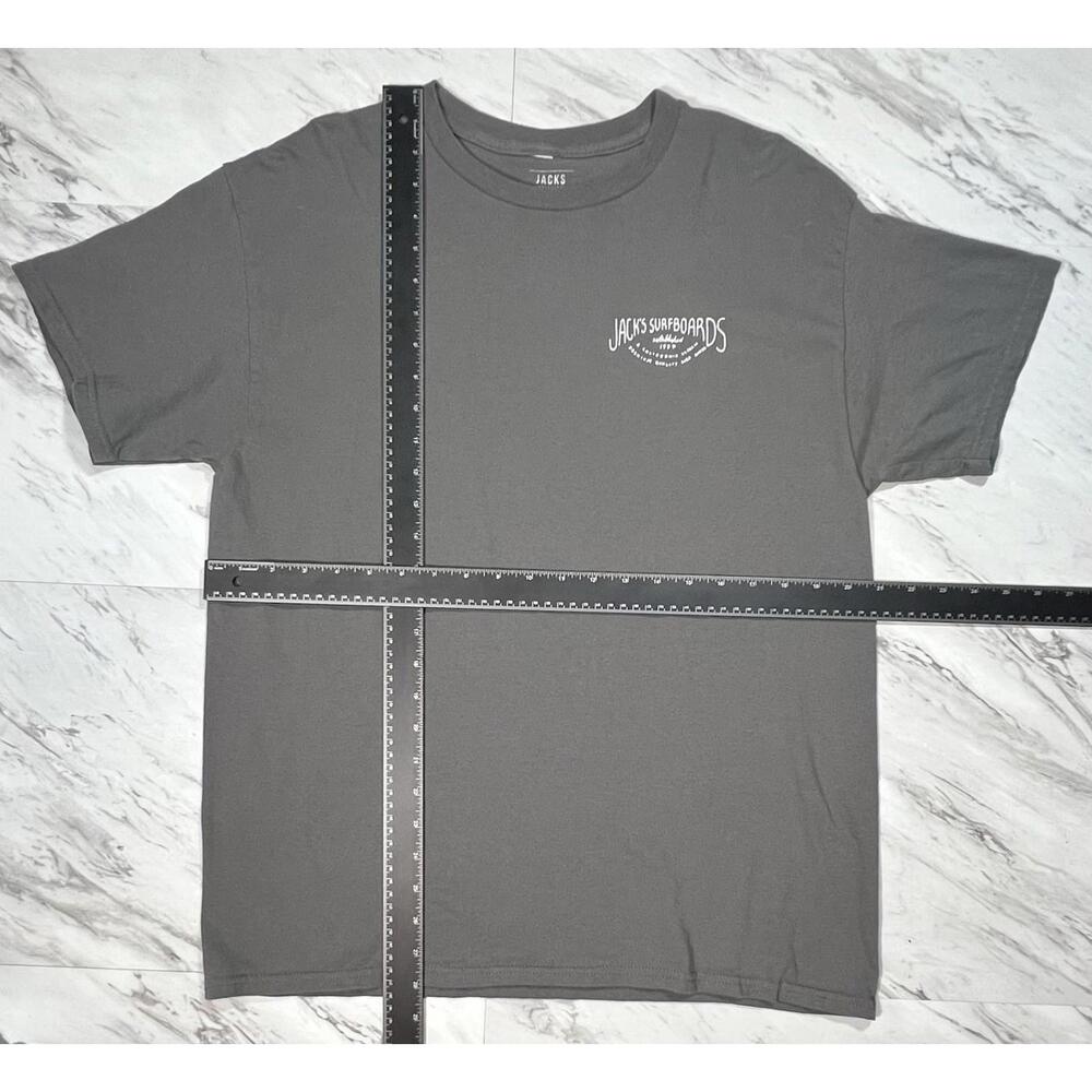 Jack’s Surfboards Gray Logo Tee Shirt Size L California Surf Classic #9 - Picture 2 of 5